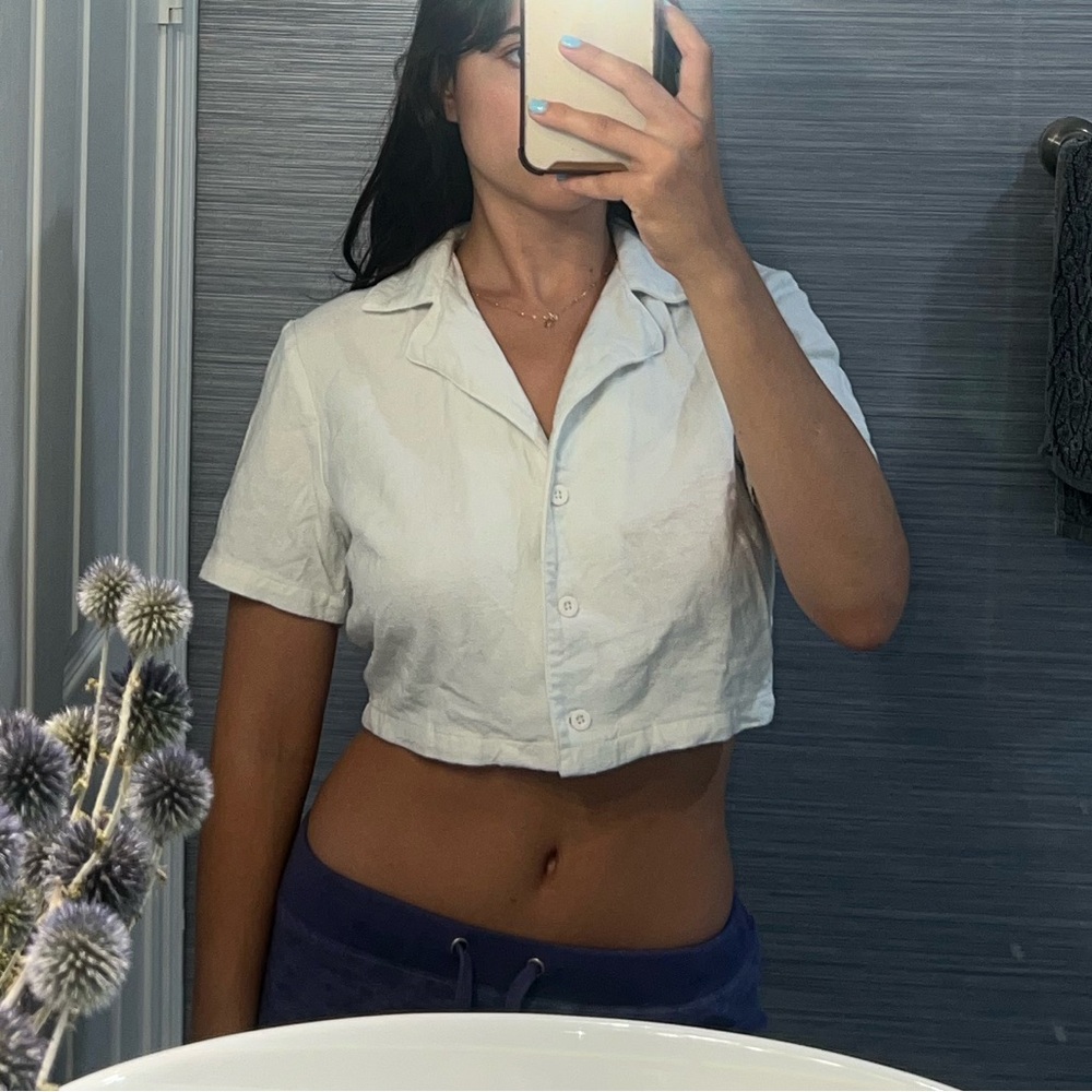 Brandy Melville Collared Crop Polo